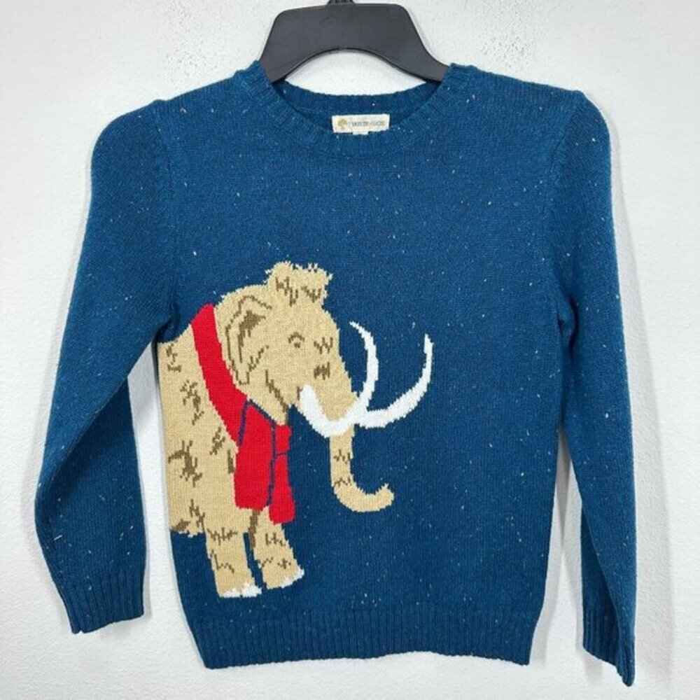 Tucker + Tate Dark Teal Blue Mammoth‎ Holiday Winter Sweater Family Pictures NWT